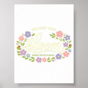Military Kids Bloom Printable Digital Downloand Poster