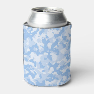 Military Light Blue Camo Camouflage Pattern Can Cooler