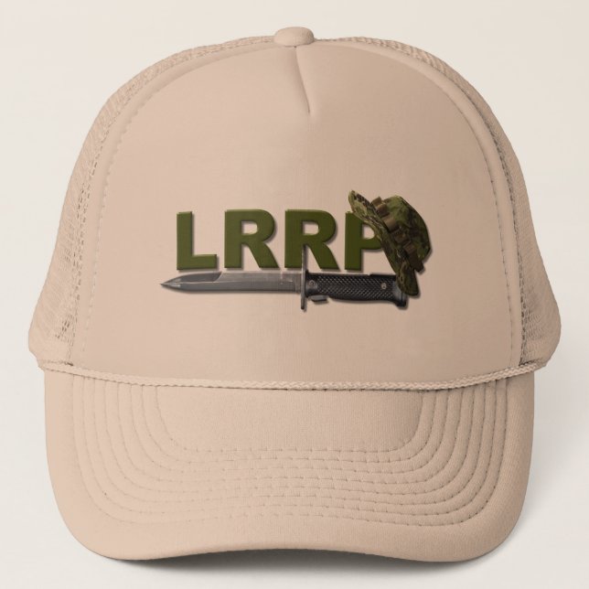 Military LRRP LRRPS Recon Snipers Army Marines Trucker Hat (Front)