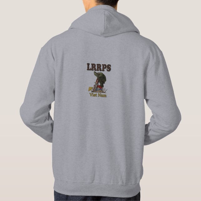 Military LRRPS Air Force Army Marines Navy Vets Hoodie (Back)