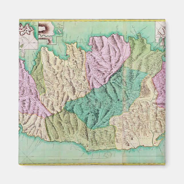 Military map of Corsica, 1768 Magnet (Front)