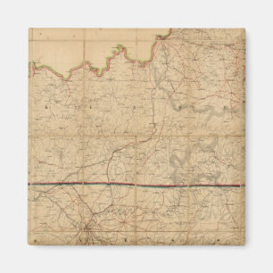 Military Map of the States of Kentucky Magnet
