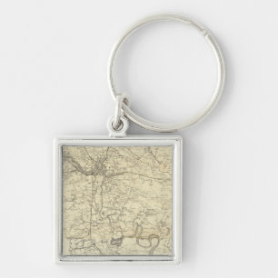 Military Map of the United States Key Ring