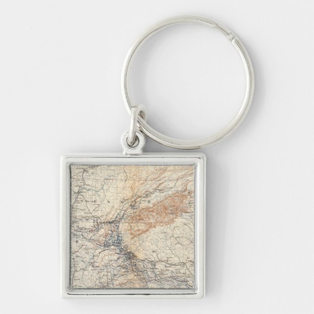 Military map, WT Sherman Key Ring (Front)