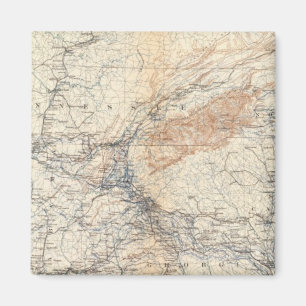 Military map, WT Sherman Magnet