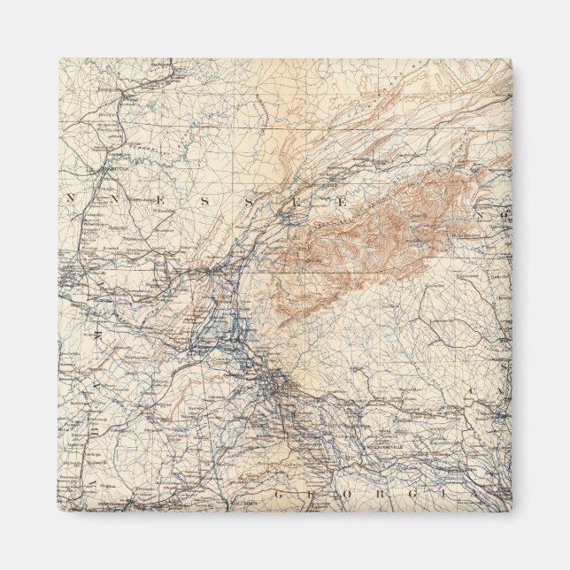 Military map, WT Sherman Magnet (Front)