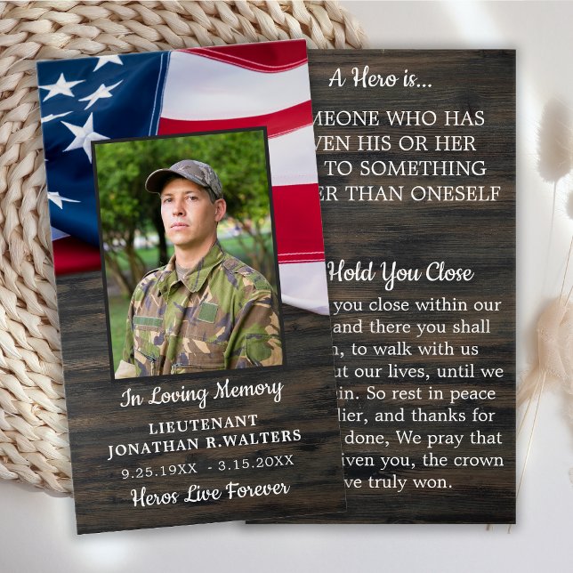Military Memorial Fallen Soldier Prayer Card (Creator Uploaded)