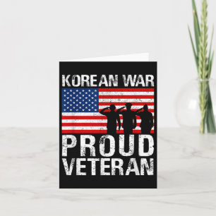 Military Men Women Proud Korean War Veteran  Card