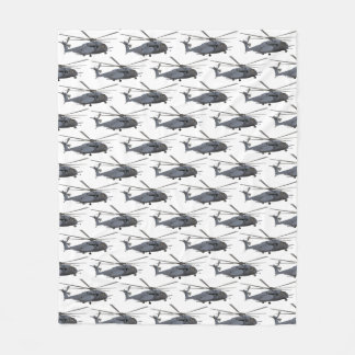 Military MH-53 Helicopter Fleece Blanket