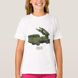 Military missile truck cartoon illustration T-Shirt
