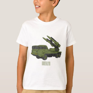 Military missile truck cartoon illustration  T-Shirt