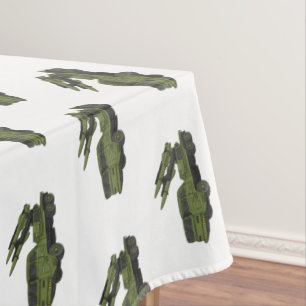 Military missile truck cartoon illustration tablecloth
