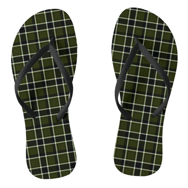  Military Modern Camouflage Tartan Khaki Pattern Jandals (Footbed)
