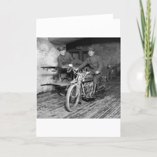 Military Motorcycle EMT, 1910s Card