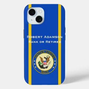 Military Navy Defense emblem personalize iPhone 15 Case