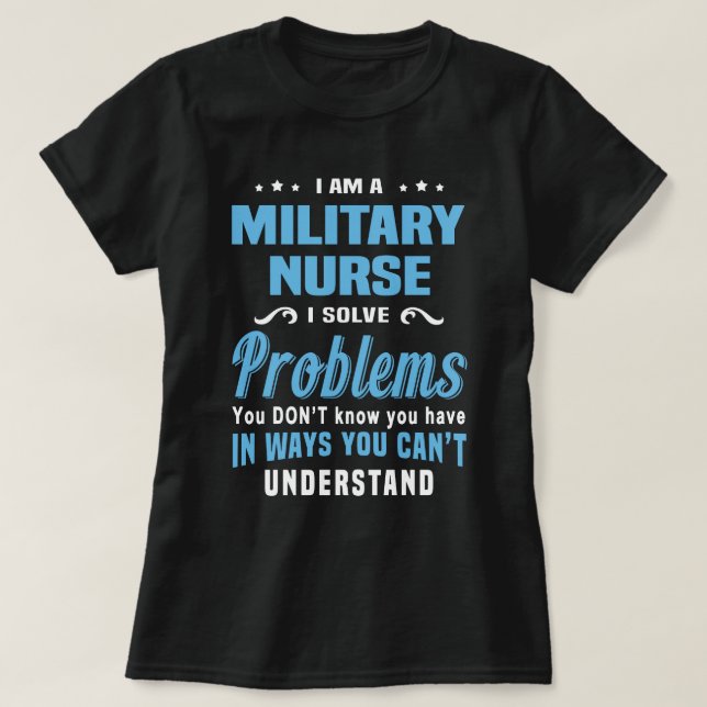 Military Nurse T-Shirt (Design Front)