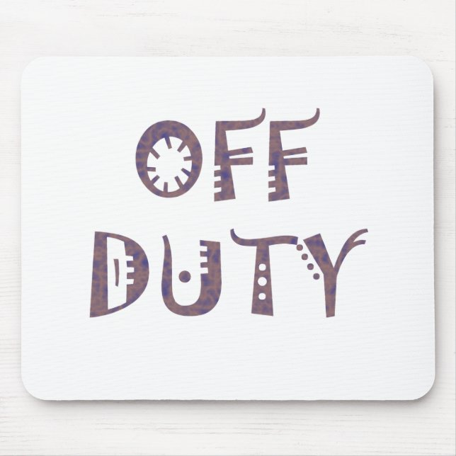 military Off Duty Black white yellow nice grey Mouse Pad (Front)