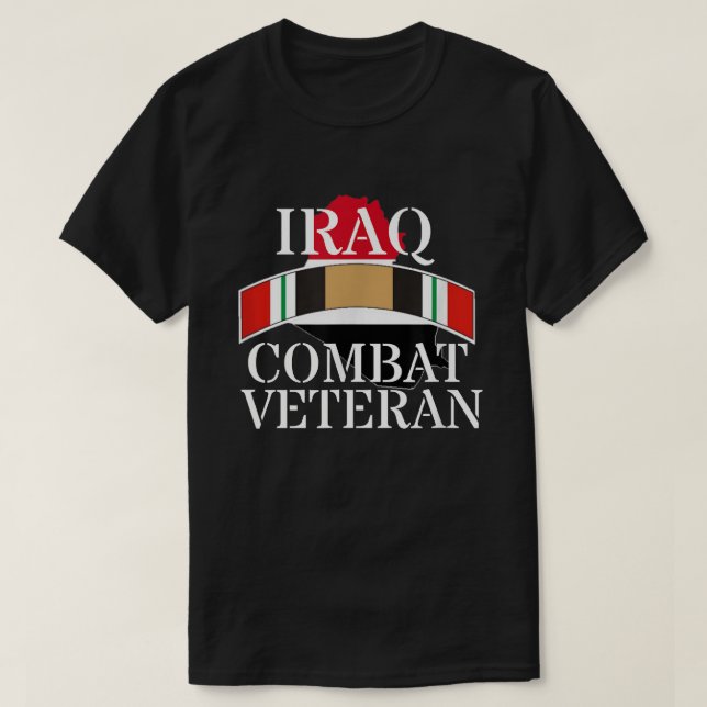 Military Operation Iraqi Freedom OIF Iraq War Ribb T-Shirt (Design Front)
