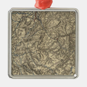 Military Operations of the Atlanta Campaign 3 Metal Tree Decoration