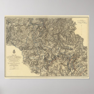 Military Operations of the Atlanta Campaign 3 Poster