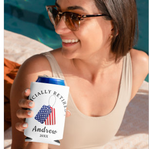 Military or Army Retirement Party  Can Cooler