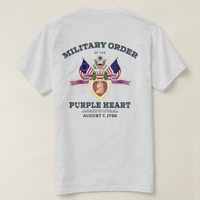 Military Order of the Purple Heart T-Shirt (Design Back)
