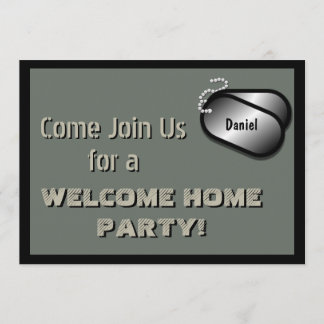 Military Party Welcome Home Celebration Custom Invitation