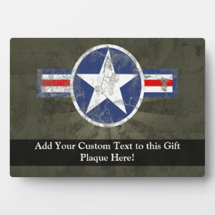 Military Patriotic Vintage Star Plaque