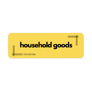 Military PCS Move Labels - Household Goods