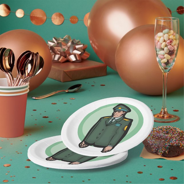 Military Person Paper Plate (Creator Uploaded)