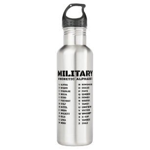 Military Phonetic Alphabet Canada 710 Ml Water Bottle