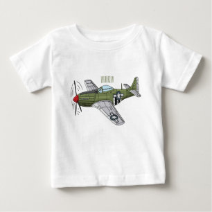 Military plane cartoon illustration baby T-Shirt
