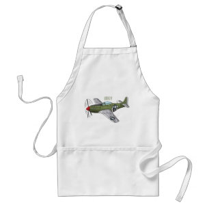 Military plane cartoon illustration standard apron