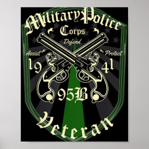 Military Police 95 Bravo Veteran Poster