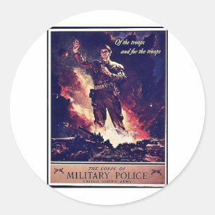 Military Police Classic Round Sticker