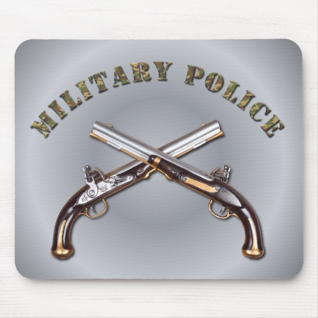 Military Police Crossed Pistols Mouse Pad (Front)