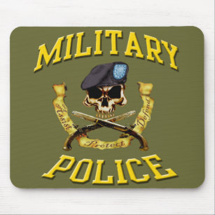 Military Police Skull w Pistols mousepad