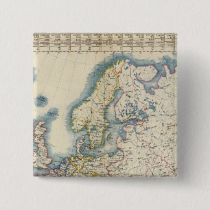 Military Political Map of Europe 15 Cm Square Badge