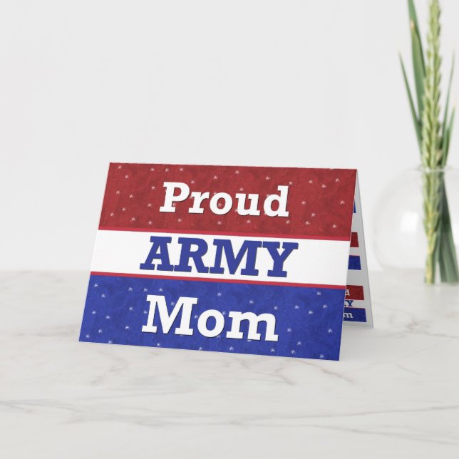 Military - Proud Army Mum - Thinking of You Card (Front)