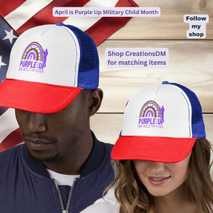 Military - Purple Up Military Child Trucker Hat