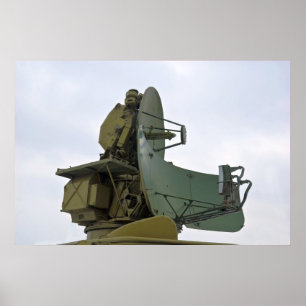 military radar antenna poster