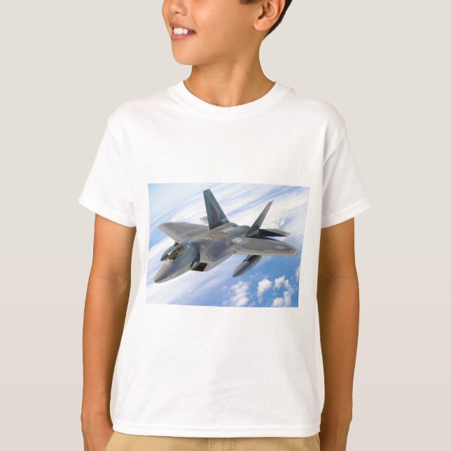 military raptor aeroplane fighter T-Shirt (Front)