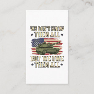 Military Remembrance Tank Patriotic Shirt Design_1 Business Card
