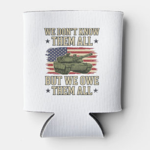 Military Remembrance Tank Patriotic Shirt Design_1 Can Cooler