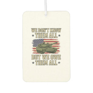 Military Remembrance Tank Patriotic Shirt Design_1 Car Air Freshener