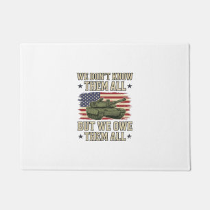 Military Remembrance Tank Patriotic Shirt Design_1 Doormat