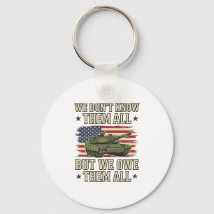 Military Remembrance Tank Patriotic Shirt Design_1 Key Ring