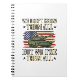 Military Remembrance Tank Patriotic Shirt Design_1 Notebook
