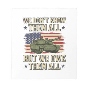 Military Remembrance Tank Patriotic Shirt Design_1 Notepad