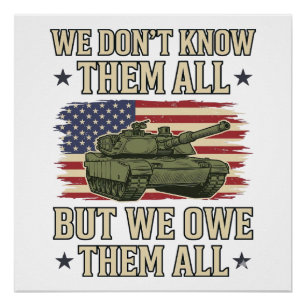 Military Remembrance Tank Patriotic Shirt Design_1 Poster